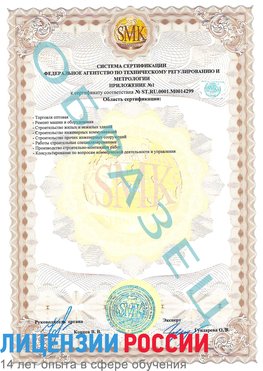 Образец сертификата соответствия (приложение) Руза Сертификат ISO 14001